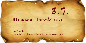Birbauer Tarzícia névjegykártya